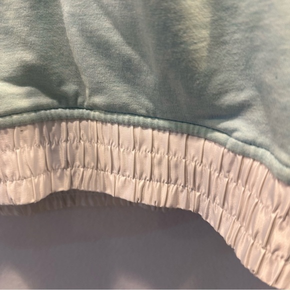 Lululemon All Good Tranquil Blue White Pullover Hoodie Sweatshirt Size 10 EUC - Picture 8 of 10